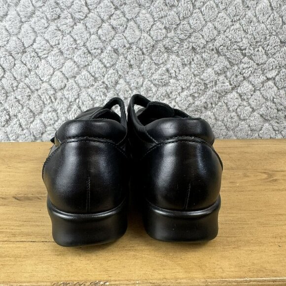 SAS Roamers Black Leather Slip on Loafers Size 7.5‎ Slim USA made VGUC - Picture 5 of 8
